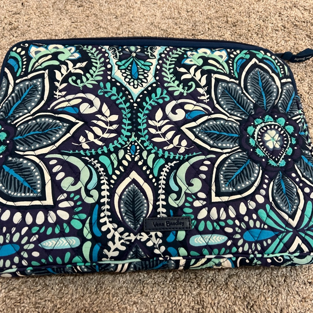 Blue patterned Vera Bradley Laptop Sleeve